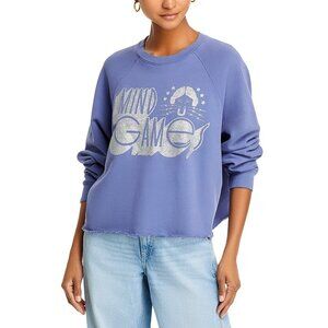 Mother Cotton the Boost Cut Off Sweatshirt Mip Purple M
